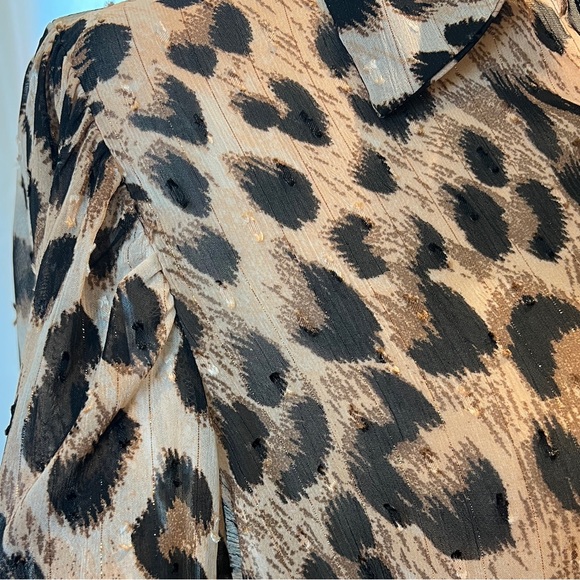 by & by Leopard Print Button-Down Blouse - Brown & Black - Picture 5 of 10